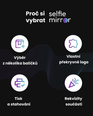 ✨ Proč si vybrat Selfie Mirror na vaši akci? 👉 Protože to není jen fotokoutek, ale zážitek, na který se nezapomíná! ✔️...